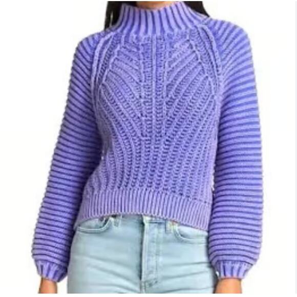 Free People Sweaters - Free People Blue Sweetheart Sweater Sz XS